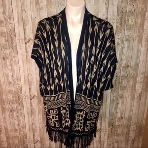 Say What navy w/ arrows short sleeve cardigan